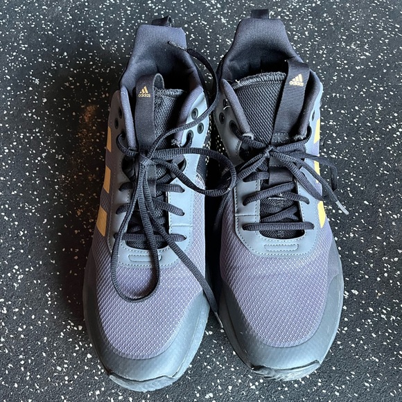 Adidas Own The Game 2.0 Basketball Shoes Black Grey Gold - Picture 5 of 6